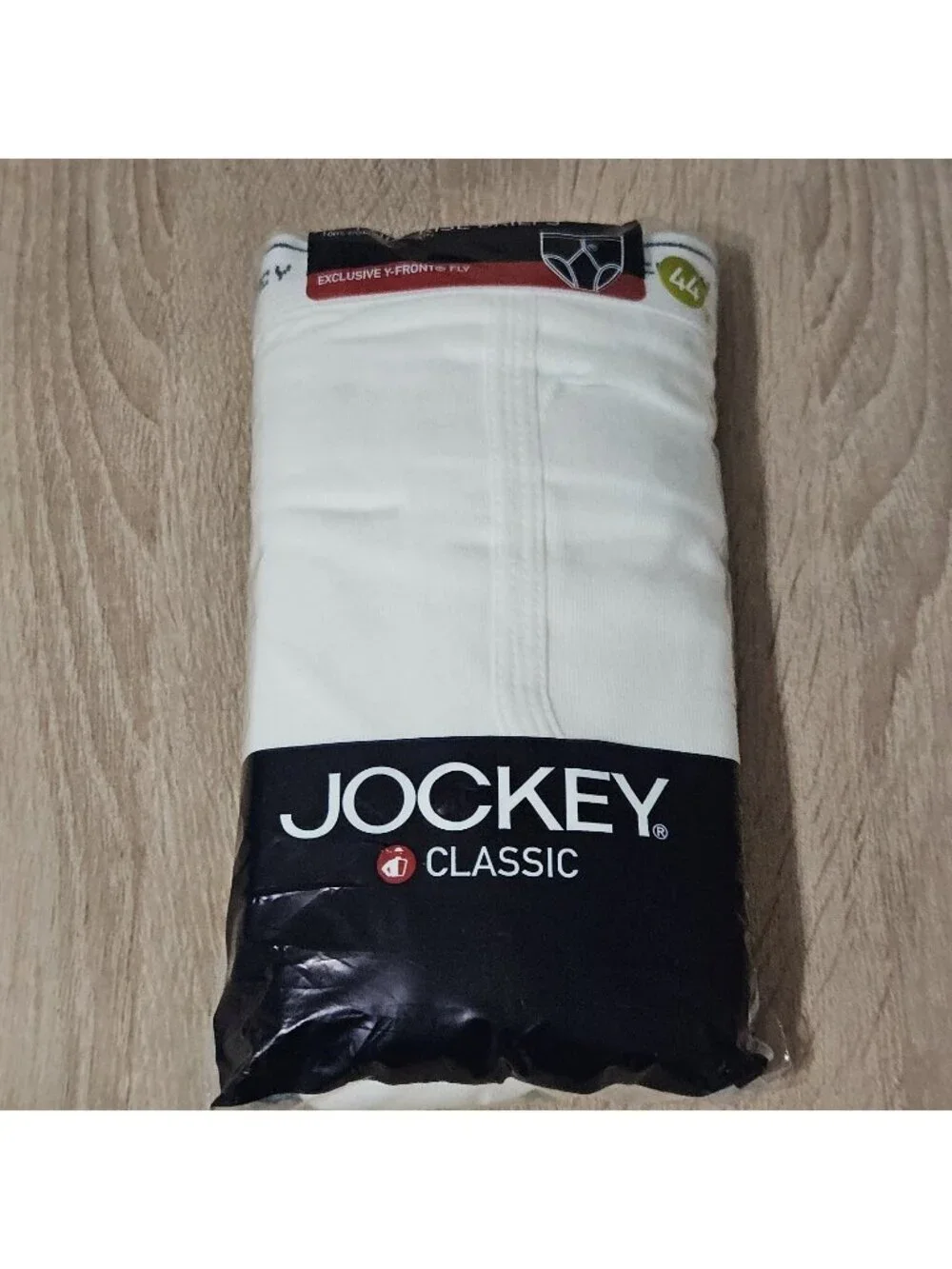 Jockey Men's White Y-Front Fly Classic Full Rise Briefs Size 44  Vintage 3pk New